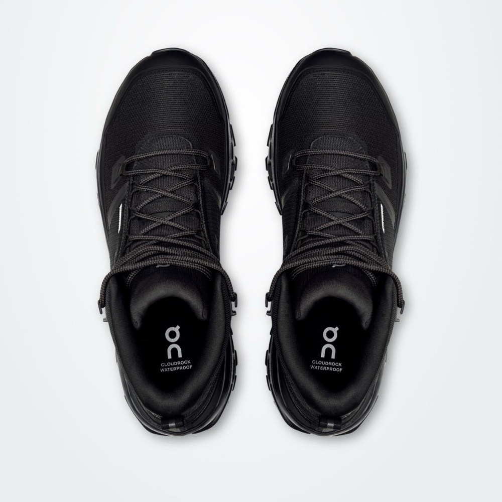 On Running Cloudrock Waterproof Mid-Top Boots - Black - Picture 4 of 4